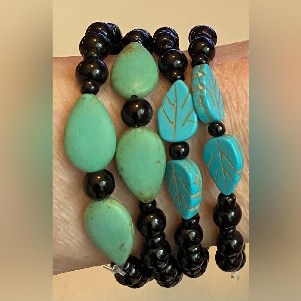 NEW MAGNESITE stretch bracelets
